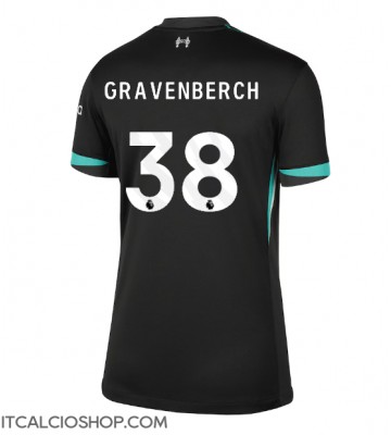 Liverpool Ryan Gravenberch #38 Seconda Maglia Femmina 2024-25 Manica Corta